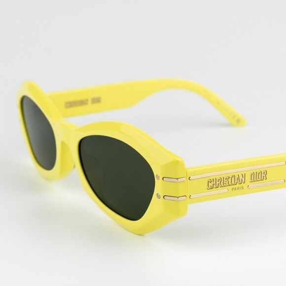 SALE! NEW Dior DIORSIGNATURE B1U 66C0 Shiny Yellow Green Women Sunglasses main image 6